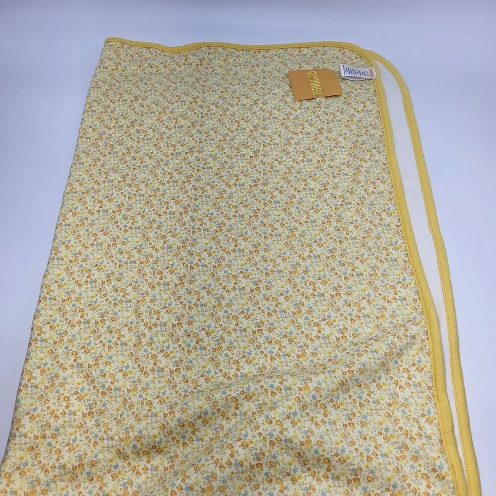 Vintage Gymboree Prairie Ranch Baby Blanket Floral Fruit Apple Pear Appliqué